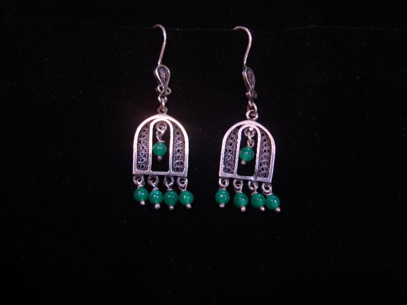 Egyptian silver earring