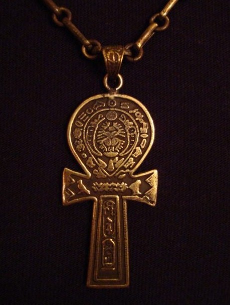 brass key of life pendant