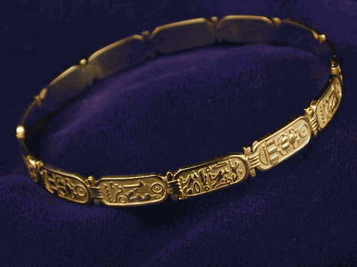 Gold Cartouche Bracelet (GB003)