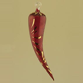 Chili glass Christmas ornament