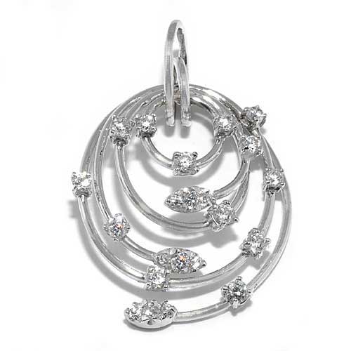 18K white gold Eternity pendant (GP0016)