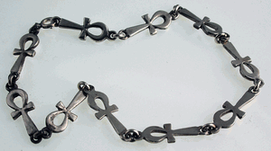 Egyptian sterling silver ankh bracelet