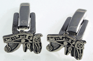 Egyptian sterling silver Cufflinks of the eye of Horus