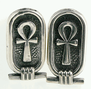 Egyptian sterling silver cufflinks of the Ankhs