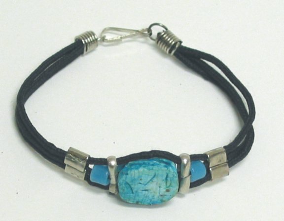 Scarab leather bracelet (SB008)