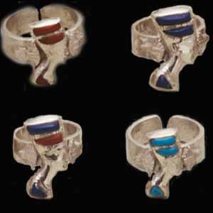 Nefertiti ring with stone ring