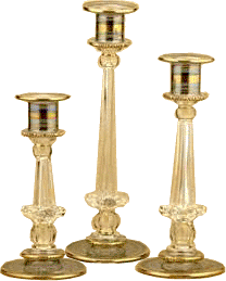 Set of 3 Egyptian Candel Holders