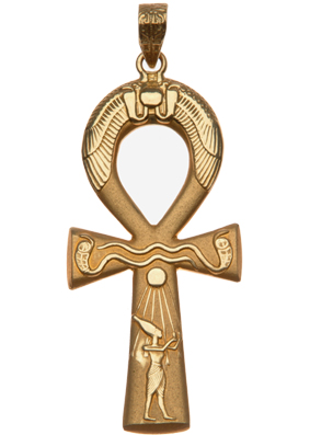 18K Gold Ankh pendant (GP001)