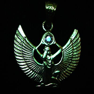 Silver Winged Isis with Swarovski Crystal