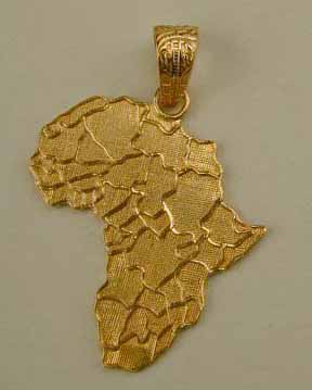 Map of Africa pendant