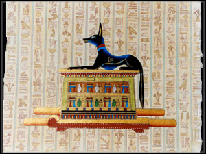 Anubis on shrine Papyrus (pa029)