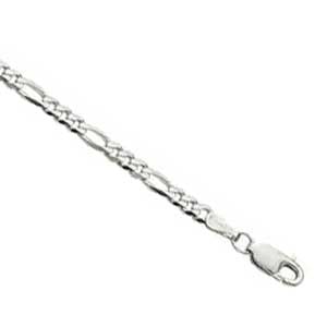 Silver Figaro Chain Necklace (schain002)