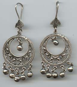 Egyptian Bedouin-Style Silver Earrings (SE004)